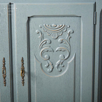 Vintage French Painted Two Door Cupboard