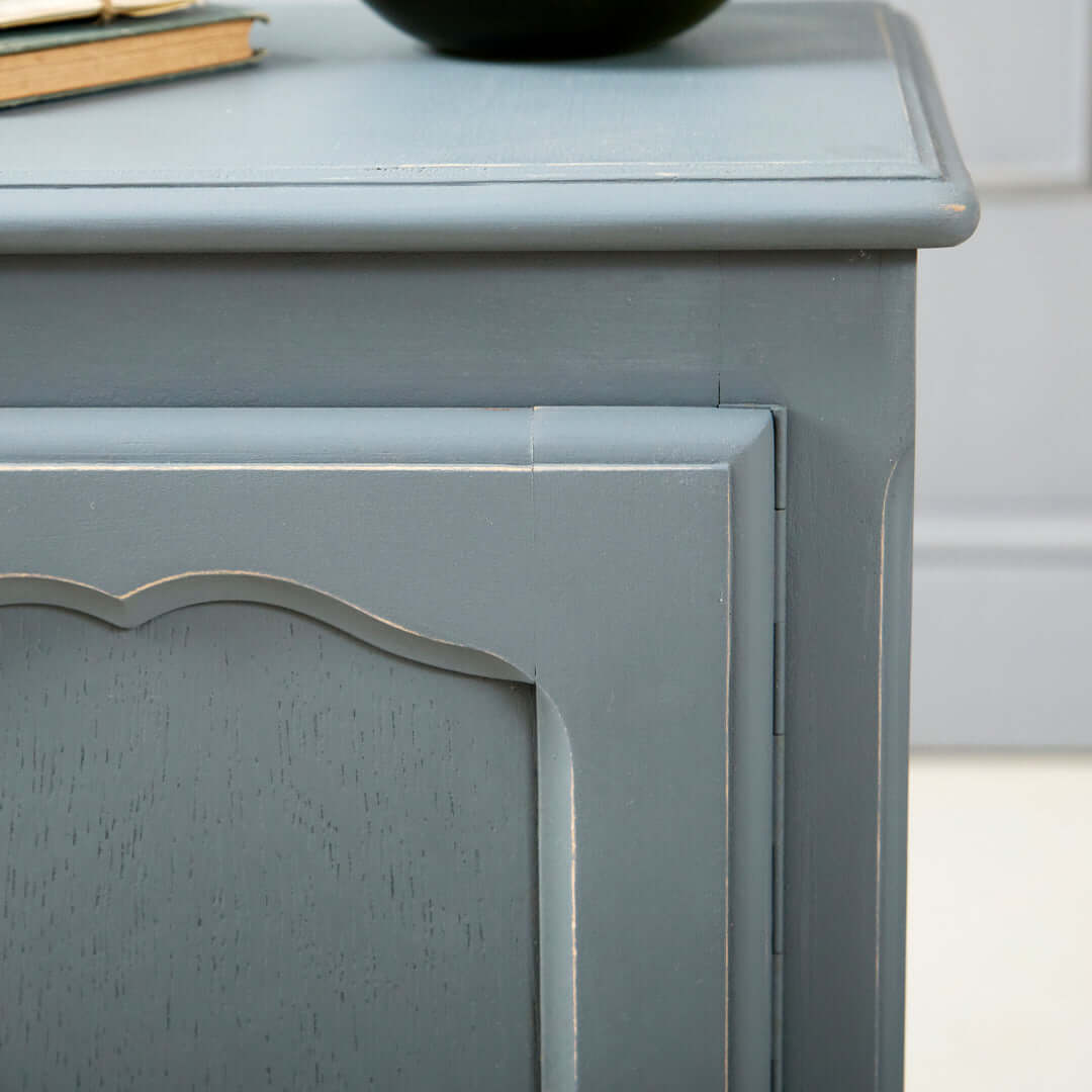 Vintage French Grey Painted Pot Cupboard