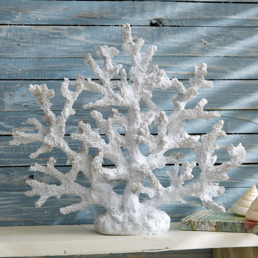 Painted White Decorative Resin Fire Coral – LIVE LAUGH LOVE LIMITED