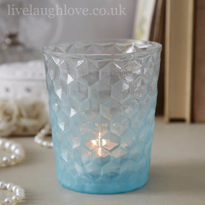 Beehive Opulent Tea Light Holder - Blue - LIVE LAUGH LOVE LIMITED
