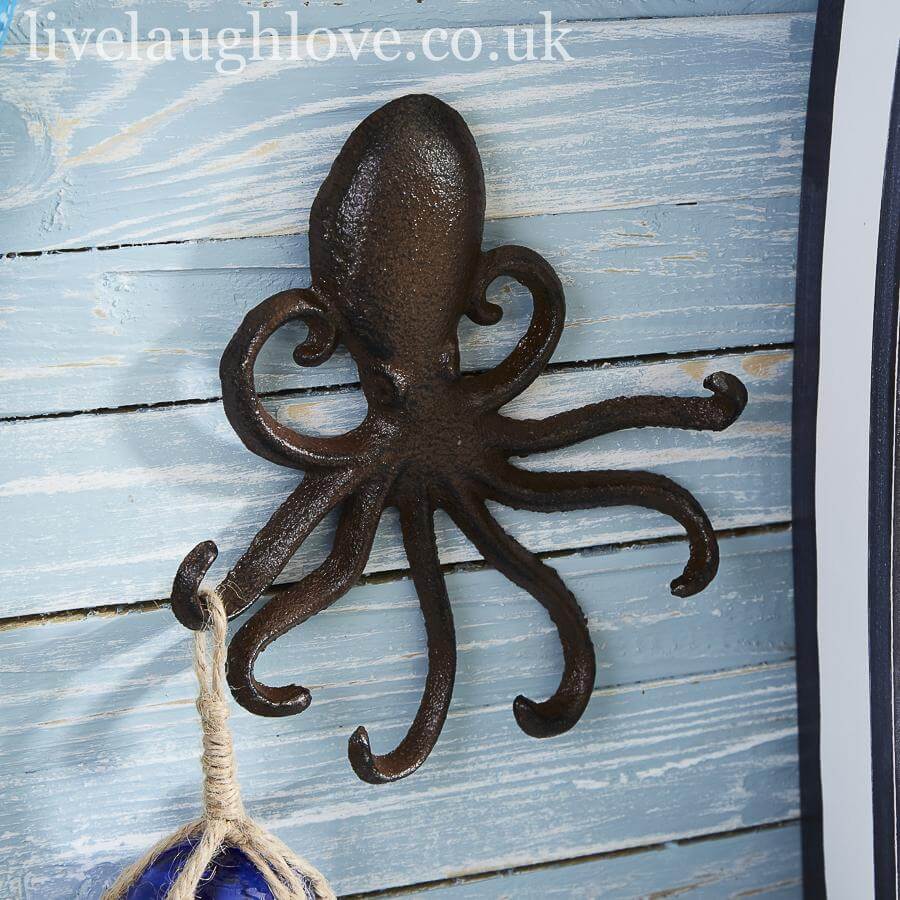 Cast Iron Rustic Metal Octopus Wall Hooks  Live Laugh Love – LIVE LAUGH  LOVE LIMITED