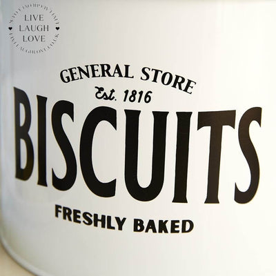 General Store Metal Biscuit Tin ***Second*** - LIVE LAUGH LOVE LIMITED