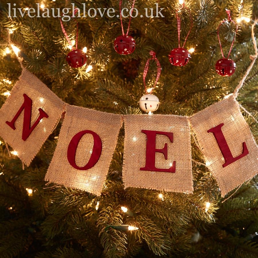 Hessian Noel Bunting - LIVE LAUGH LOVE LIMITED