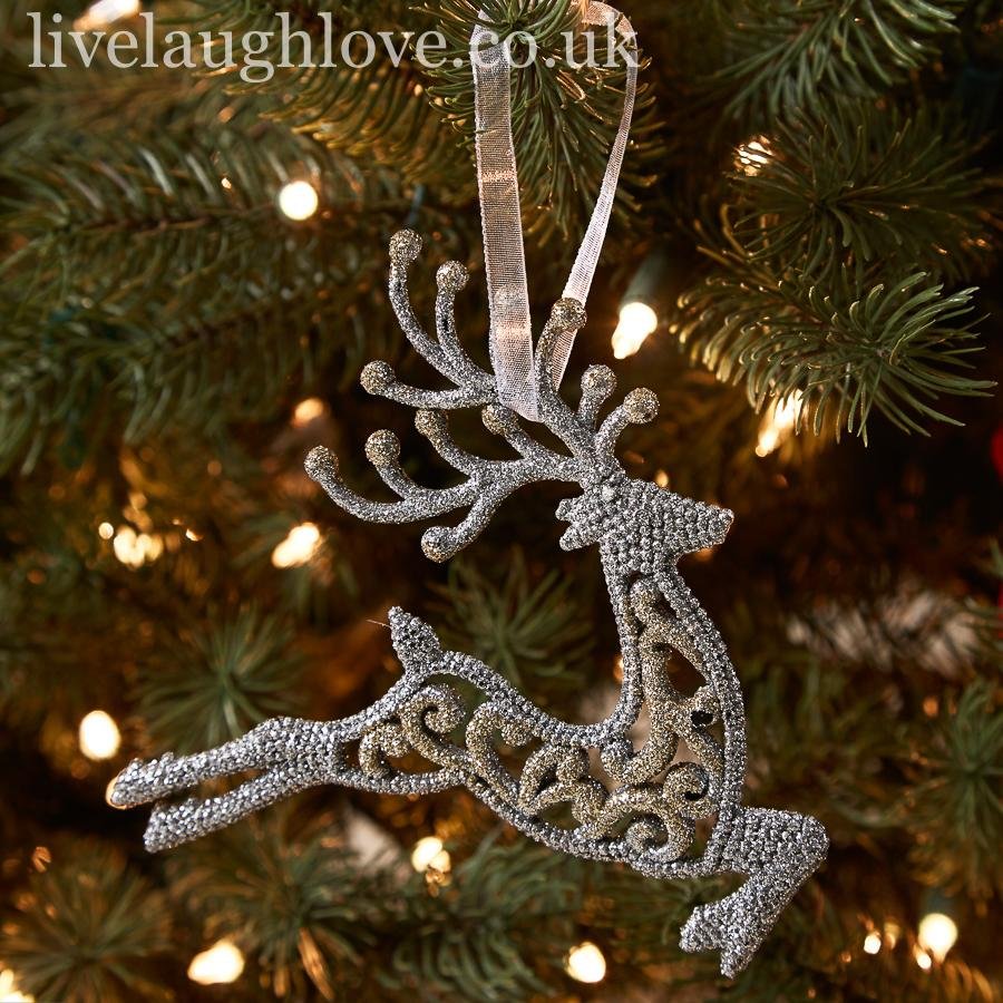 Leaping Gold & Silver Reindeer - LIVE LAUGH LOVE LIMITED