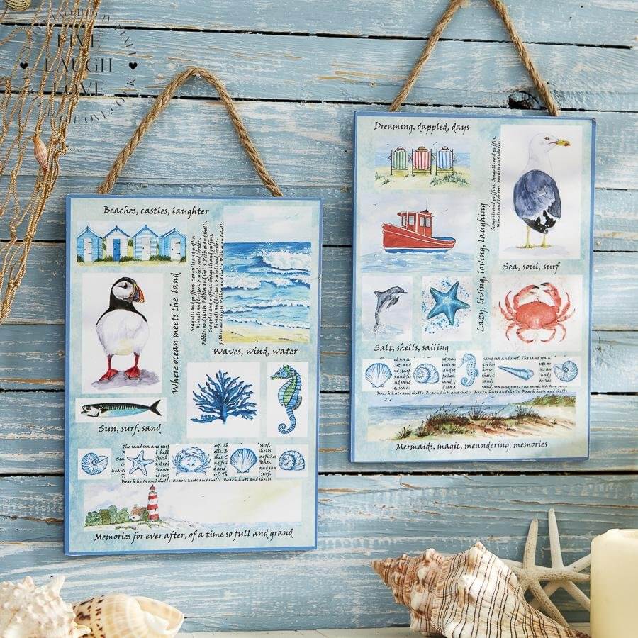 Memories Of The Beach Nautical Plaque's - LIVE LAUGH LOVE LIMITED