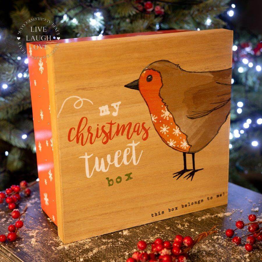 My Christmas Tweet Decorative Box - LIVE LAUGH LOVE LIMITED
