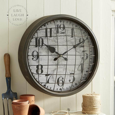 Rustic Chic Decorative Wall Clock - LIVE LAUGH LOVE LIMITED
