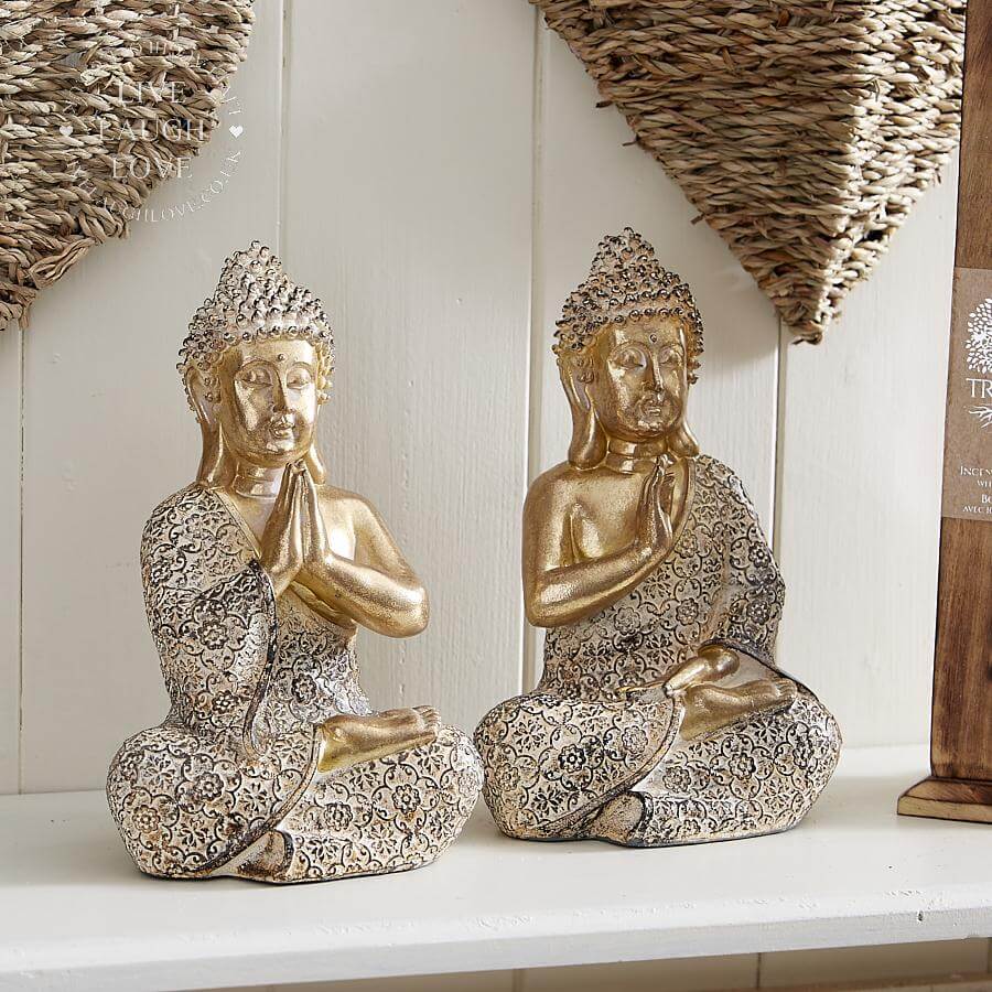 Sitting Golden Buddha - LIVE LAUGH LOVE LIMITED