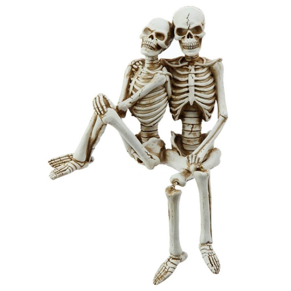 Skeleton Couple Halloween Decoration Shelf Sitter 28cm ***Second*** - LIVE LAUGH LOVE LIMITED