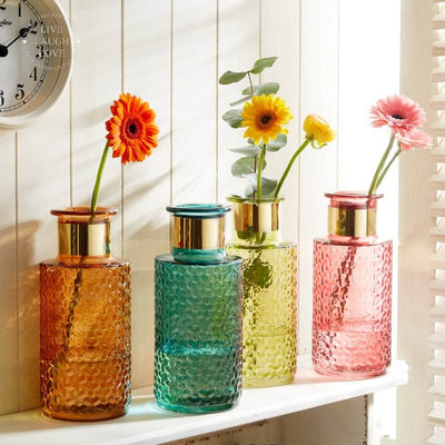 Vibrantly Coloured Vases - Set of 4 (27cm) - LIVE LAUGH LOVE LIMITED