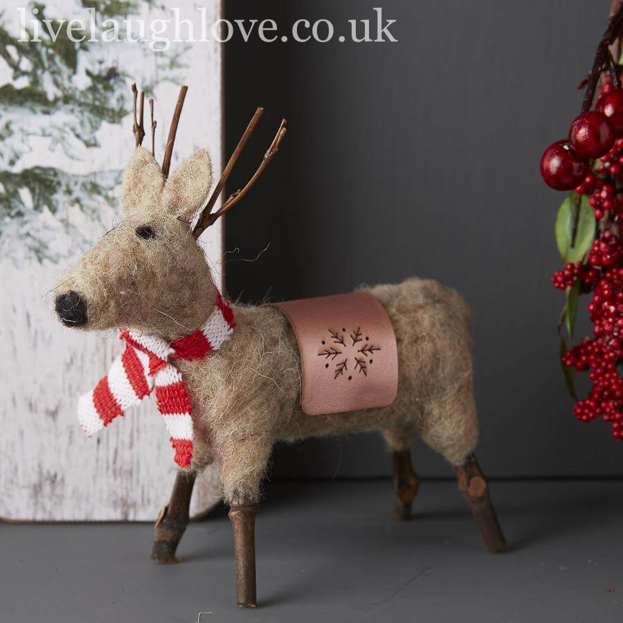 Woolly Reindeer - 18cm - LIVE LAUGH LOVE LIMITED