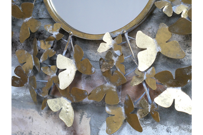 Rustic Metal Butterfly Mirror