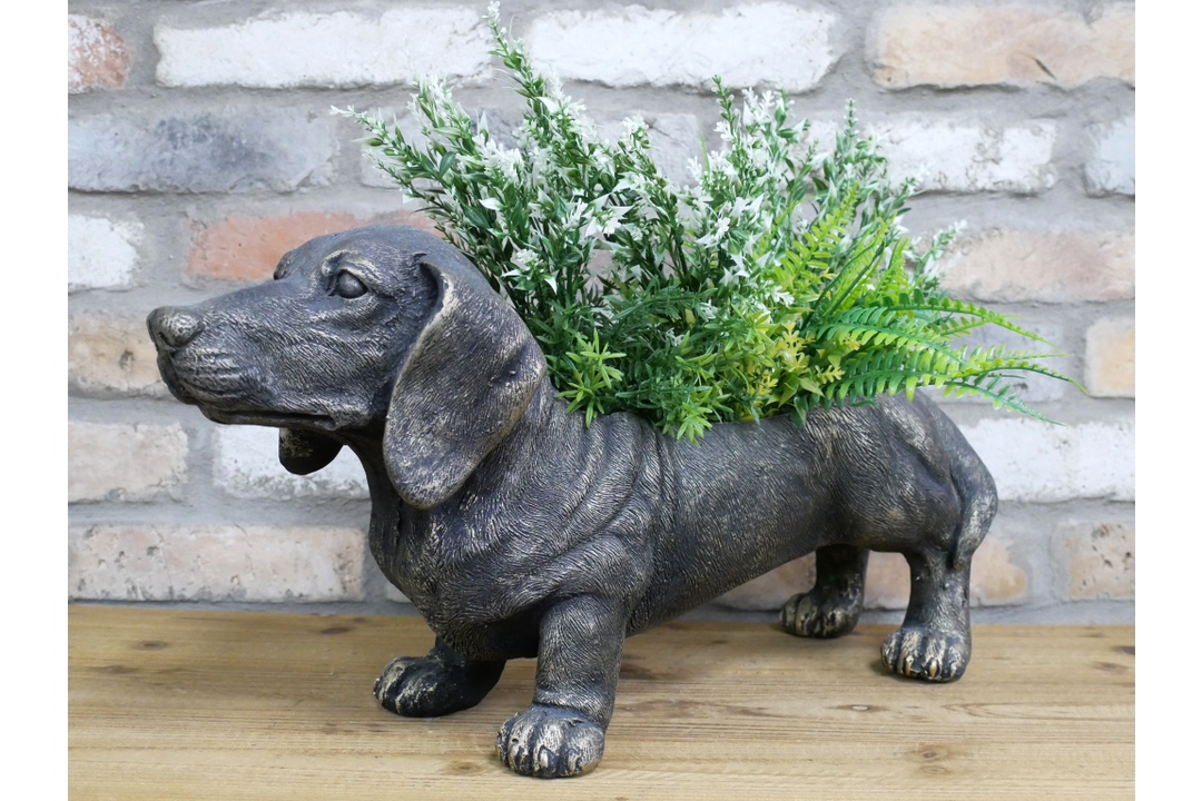 dachshund plant pot feet Dachshund Dog Planter – Decorative Indoor & Outdoor Plant Pot – LIVE LAUGH  LOVE LIMITED