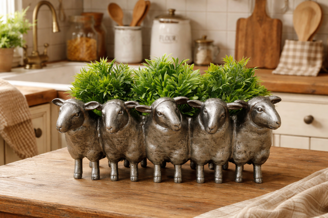 sheep planter pot rustic sheep planter decor
