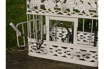 Vintage Style White Decorative Birdcage - Garden or Indoor Display