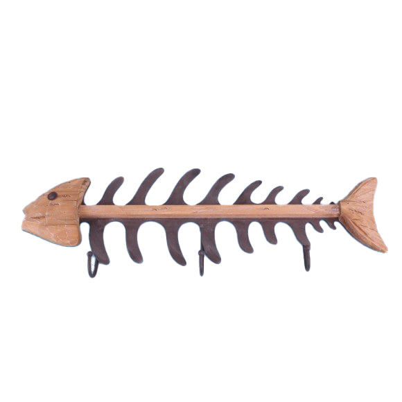 bone wood fish hooks craighead Wood & Metal Nautical Fish Bone Wall Hooks – LIVE LAUGH LOVE LIMITED