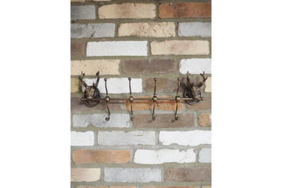 Vintage Style Stag Head Coat Rack with 4 Hook