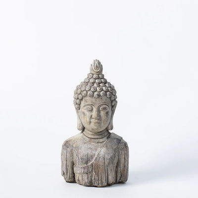 Elegant Buddha Bust Statue – Serene Home Decor Accent