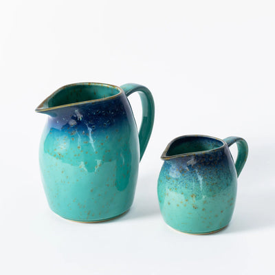 Turquoise Ceramic Jugs – Coastal-Inspired Serveware