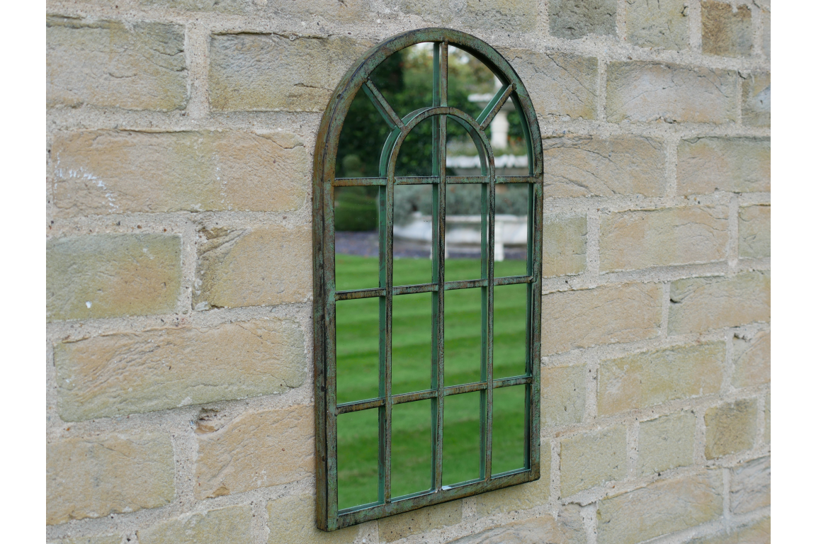 Rustic Metal Arch Mirror - Small