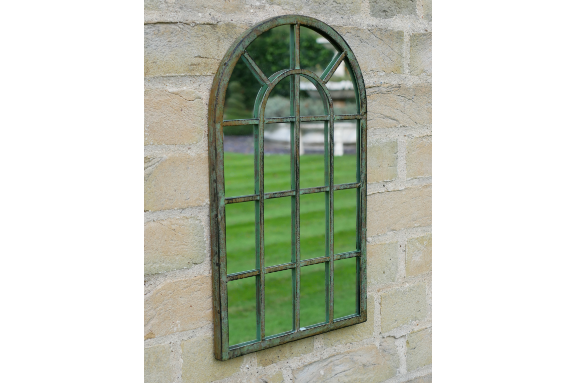 Rustic Metal Arch Mirror - Small