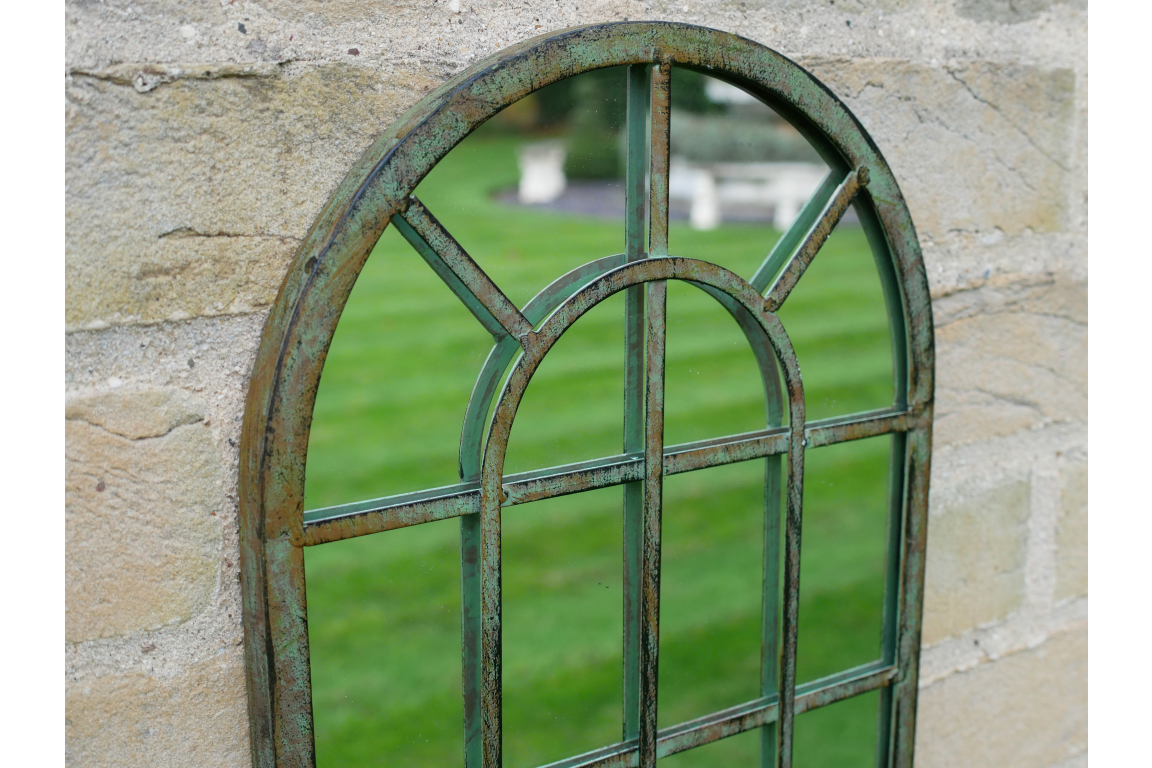 Rustic Metal Arch Mirror - Small