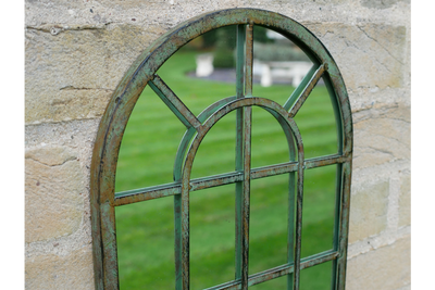 Rustic Metal Arch Mirror - Small