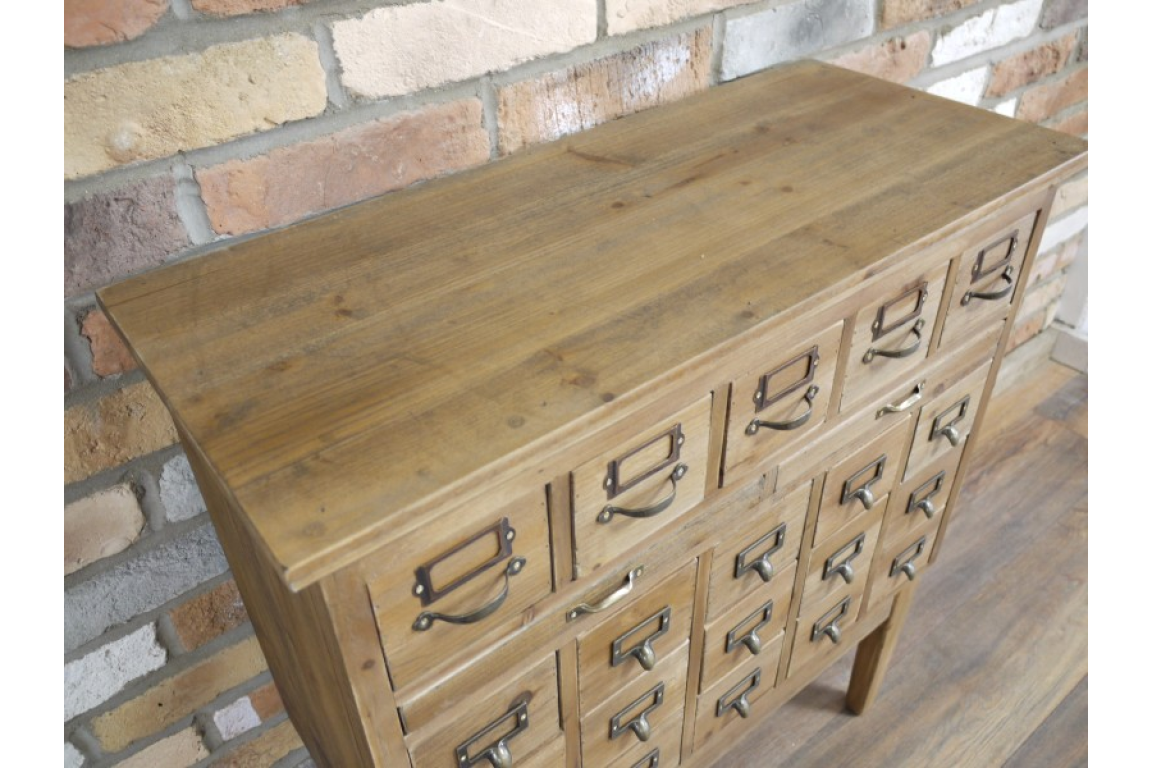 Rustic Multi Drawer Storage Cabinet – Vintage Style Solid Wood Unit