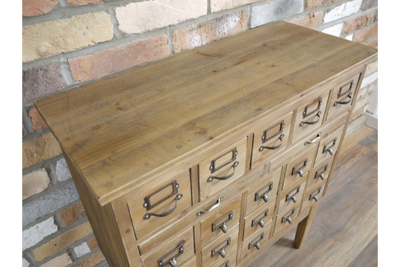Rustic Multi Drawer Storage Cabinet – Vintage Style Solid Wood Unit