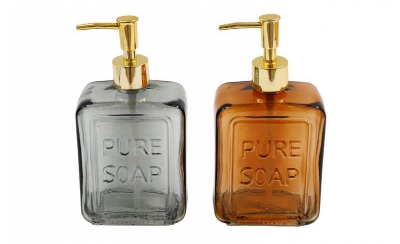 Glass Soap Dispenser with Gold Pump ***Second***
