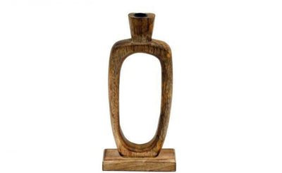 Rustic Wooden Open Framed Candle Holder
