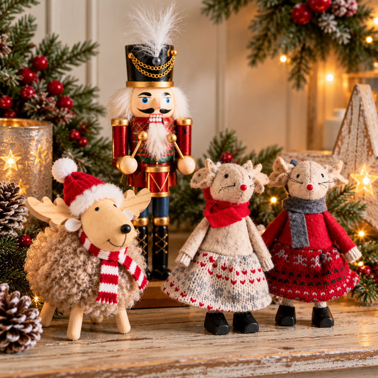 Christmas decorations and figures