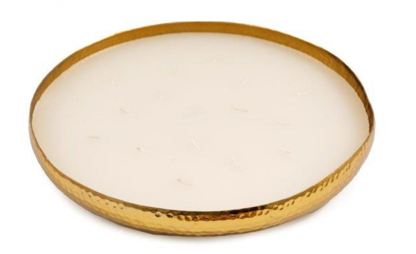Extra Large Gold Vanilla Scented Metal Votive with Hammered Finish ***Seconds***