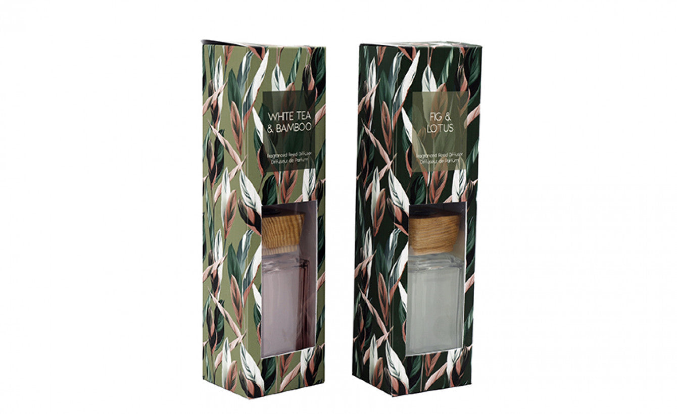 Fragranced Reed Diffuser – White Tea & Bamboo or Fig & Lotus