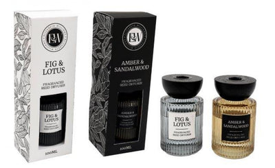 Fragranced Reed Diffuser – Fig & Lotus or Amber & Sandalwood
