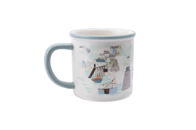 Nautical Harbour Scene Ceramic Mug – Maritime Coastal Design