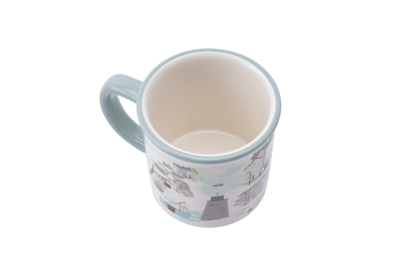 Nautical Harbour Scene Ceramic Mug – Maritime Coastal Design