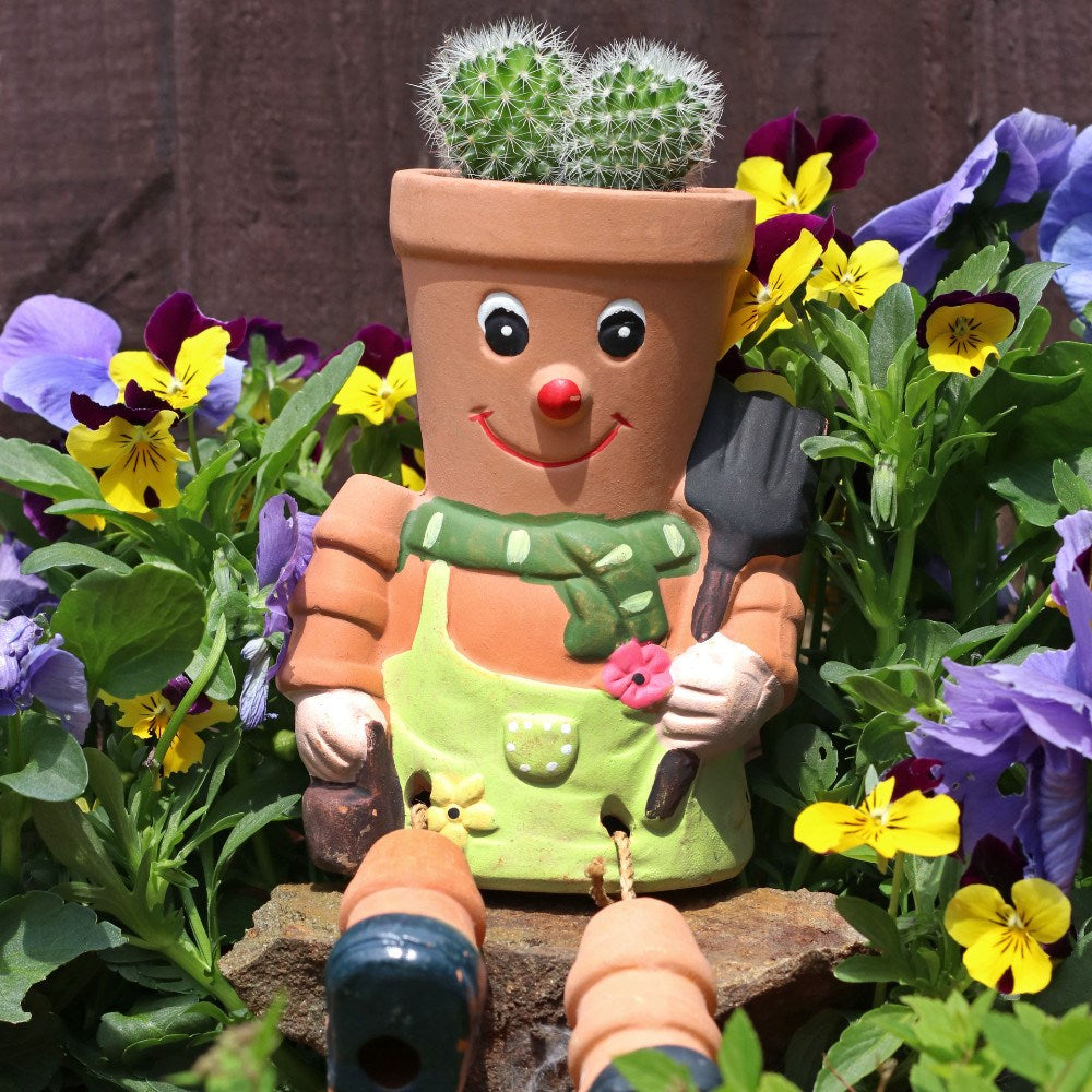 Terracotta Pot People – Charming Garden Decoration – LIVE LAUGH LOVE LIMITED