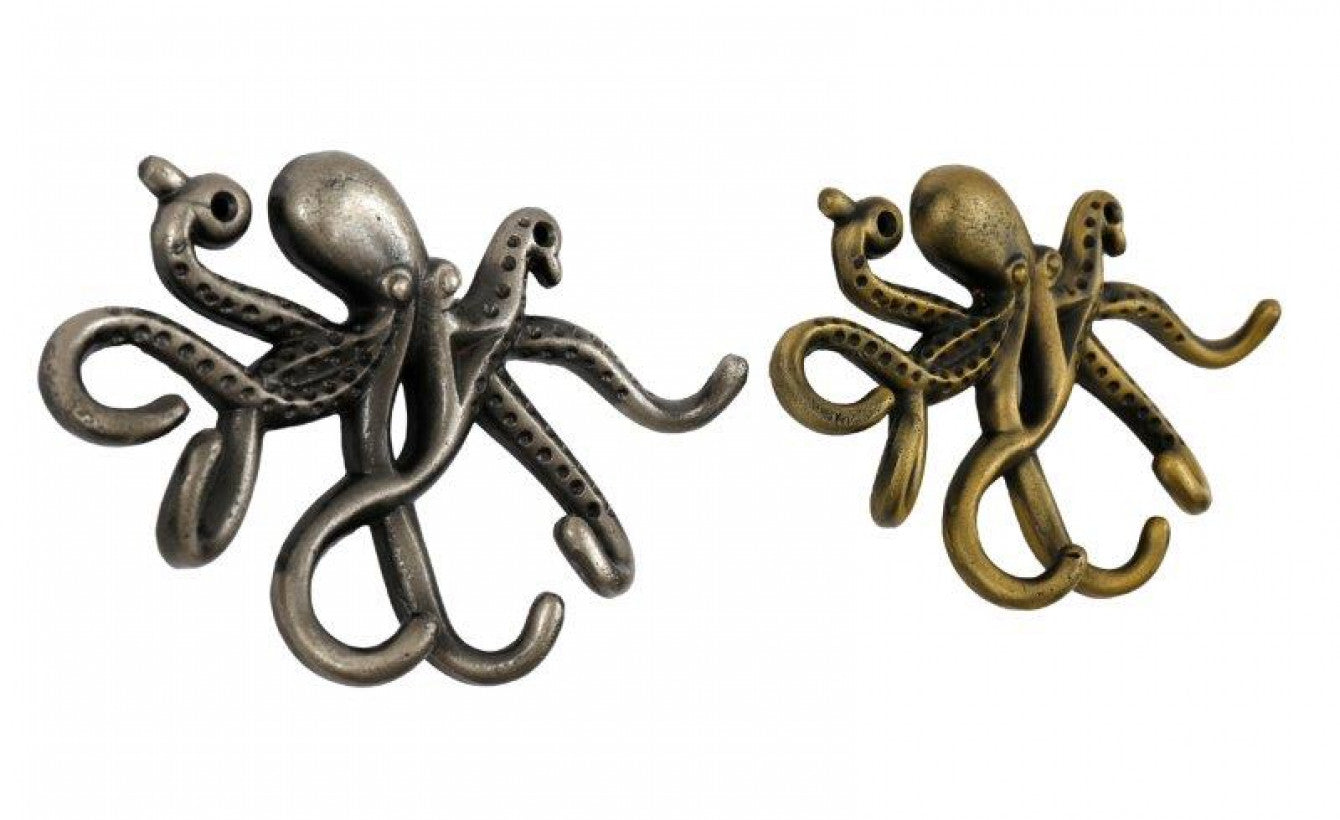 Octopus Metal Wall Hooks – Nautical Decor