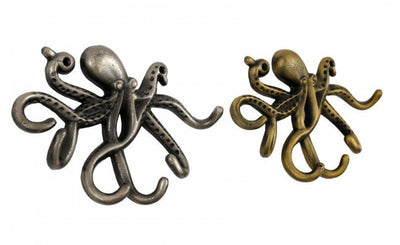 Octopus Metal Wall Hooks – Nautical Decor