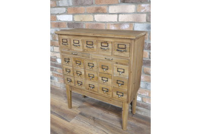 Rustic Multi Drawer Storage Cabinet – Vintage Style Solid Wood Unit