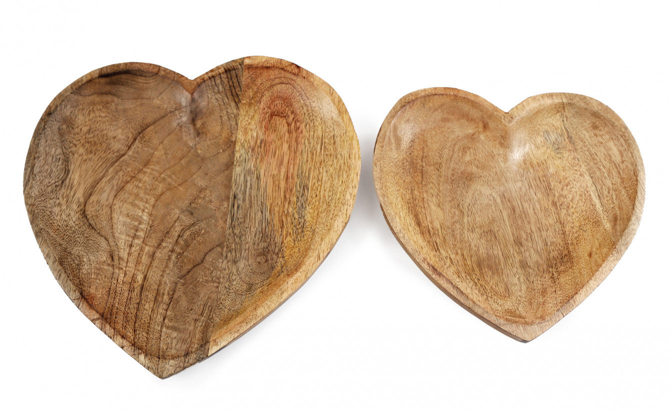 Heart-Shaped Wooden Bowl