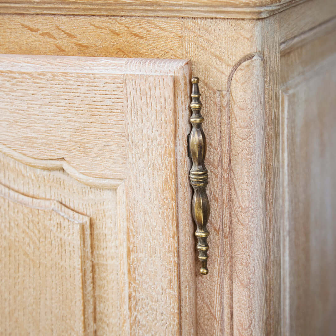 French Oak Whitewash Cupboard with Drawer