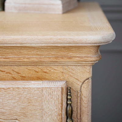 French Oak Whitewash Cupboard with Drawer
