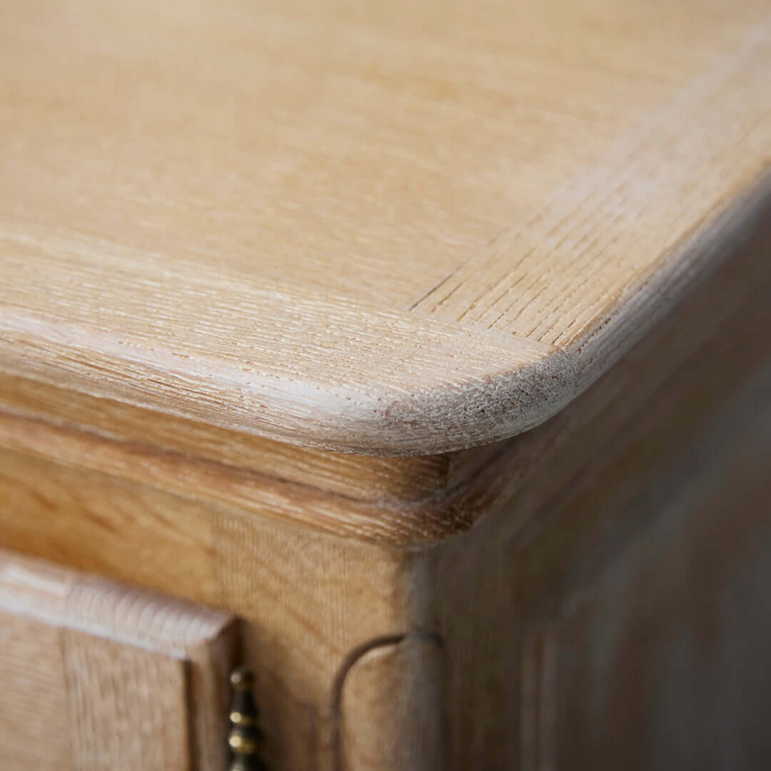 French Oak Whitewash Cupboard with Drawer