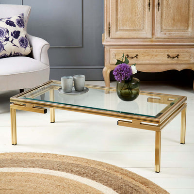 Pierre Vandel Designer Glass Top Coffee Table