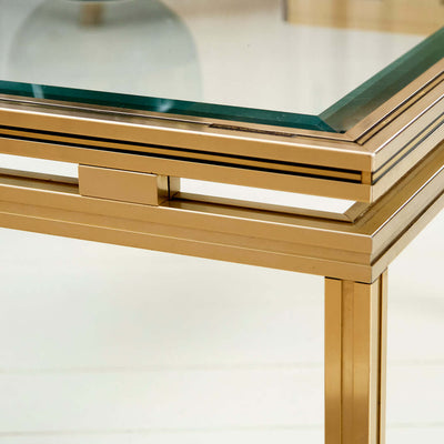 Pierre Vandel Designer Glass Top Coffee Table