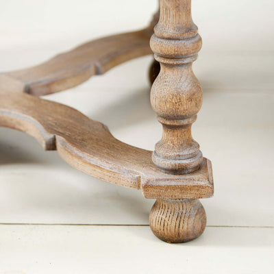 1930's French Oak Limewax Side Table with Drawer