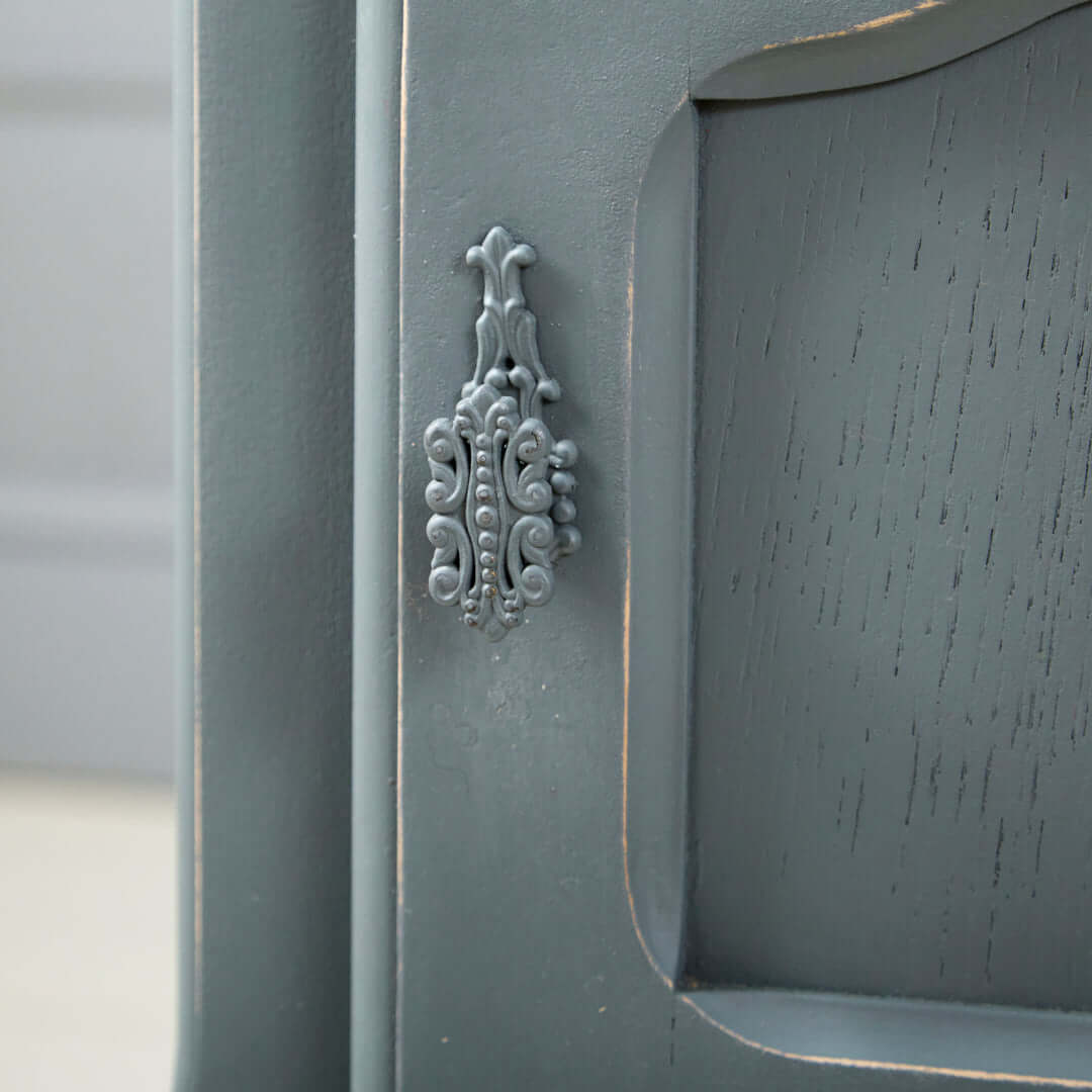 Vintage French Grey Painted Pot Cupboard