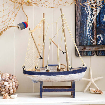 Nautical Wooden Trawler with Maritime Garnish